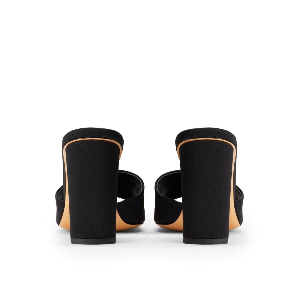 Elegant Black Women's Heeled Mules - Picture 5 of 5